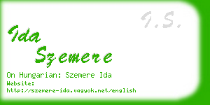 ida szemere business card